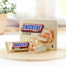 Snickers White Ice Cream Bars 4x40.8g