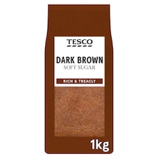 Tesco Dark Brown Soft Sugar 1Kg Bag