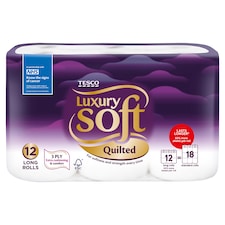 Tesco Luxury Soft Quilted Toilet Tissue 12 Long Roll