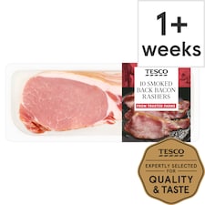 Tesco Smoked Back Bacon Rashers 300G
